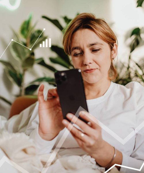 Woman checking her insurance coverage online